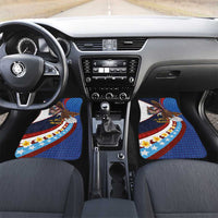 American Samoa and United States Semiquincentennial Car Mats Bald Eagle with National Flag Style LT03 Set 2pcs - Front Multicolor - Polynesian Pride