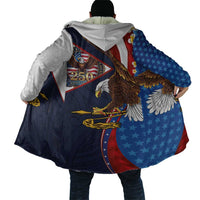 American Samoa and United States Semiquincentennial Cloak Bald Eagle with National Flag Style LT03 - Polynesian Pride