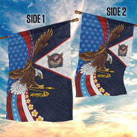 American Samoa and United States Semiquincentennial Garden Flag Bald Eagle with National Flag Style LT03 - Polynesian Pride