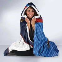 American Samoa and United States Semiquincentennial Hooded Blanket Bald Eagle with National Flag Style LT03 - Polynesian Pride