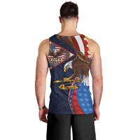 American Samoa and United States Semiquincentennial Men Tank Top Bald Eagle with National Flag Style LT03 - Polynesian Pride