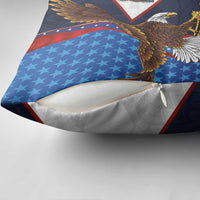 American Samoa and United States Semiquincentennial Pillow Cover Bald Eagle with National Flag Style LT03 - Polynesian Pride