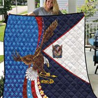 American Samoa and United States Semiquincentennial Quilt Bald Eagle with National Flag Style LT03 Multicolor - Polynesian Pride