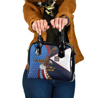 American Samoa and United States Semiquincentennial Shoulder Handbag Bald Eagle with National Flag Style LT03 One Size Multicolor - Polynesian Pride