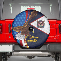 American Samoa and United States Semiquincentennial Spare Tire Cover Bald Eagle with National Flag Style LT03 - Polynesian Pride