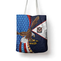 American Samoa and United States Semiquincentennial Tote Bag Bald Eagle with National Flag Style LT03 - Polynesian Pride