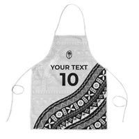 Custom Fijian Rugby Apron Tapa Pattern and Palm Tree Tribal LT03 White - Polynesian Pride
