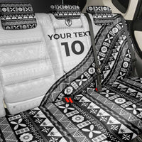 Custom Fijian Rugby Back Car Seat Cover Tapa Pattern and Palm Tree Tribal LT03 - Polynesian Pride