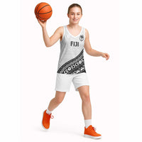 Custom Fijian Rugby Basketball Jersey Tapa Pattern and Palm Tree Tribal LT03 - Polynesian Pride