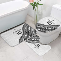 Custom Fijian Rugby Bathroom Set Tapa Pattern and Palm Tree Tribal LT03 - Polynesian Pride