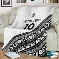 Custom Fijian Rugby Blanket Tapa Pattern and Palm Tree Tribal LT03 - Polynesian Pride