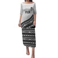 Custom Fijian Rugby Family Matching Puletasi and Hawaiian Shirt Tapa Pattern and Palm Tree Tribal