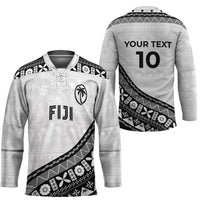 Custom Fijian Rugby Hockey Jersey Tapa Pattern and Palm Tree Tribal LT03 - Polynesian Pride