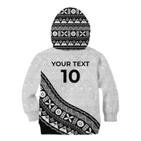 Custom Fijian Rugby Kid Hoodie Tapa Pattern and Palm Tree Tribal LT03 - Polynesian Pride