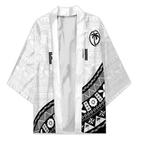 Custom Fijian Rugby Kimono Tapa Pattern and Palm Tree Tribal