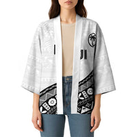 Custom Fijian Rugby Kimono Tapa Pattern and Palm Tree Tribal