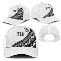 Fijian Rugby Mesh Trucker Cap Tapa Pattern and Palm Tree Tribal LT03 - Polynesian Pride