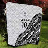 Custom Fijian Rugby Quilt Tapa Pattern and Palm Tree Tribal LT03 - Polynesian Pride