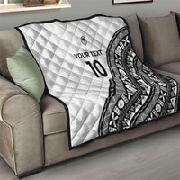 Custom Fijian Rugby Quilt Tapa Pattern and Palm Tree Tribal LT03 - Polynesian Pride