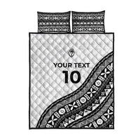 Custom Fijian Rugby Quilt Bed Set Tapa Pattern and Palm Tree Tribal LT03 - Polynesian Pride
