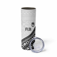 Custom Fijian Rugby Skinny Tumbler Tapa Pattern and Palm Tree Tribal LT03 - Polynesian Pride