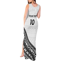 Custom Fijian Rugby Tank Maxi Dress Tapa Pattern and Palm Tree Tribal LT03 - Polynesian Pride
