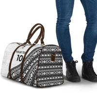 Custom Fijian Rugby Travel Bag Tapa Pattern and Palm Tree Tribal LT03 - Polynesian Pride