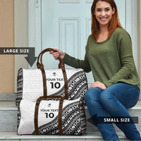 Custom Fijian Rugby Travel Bag Tapa Pattern and Palm Tree Tribal LT03 - Polynesian Pride