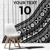 Custom Fijian Rugby Window Curtain Tapa Pattern and Palm Tree Tribal LT03 - Polynesian Pride