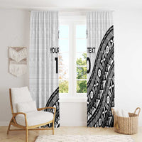 Custom Fijian Rugby Window Curtain Tapa Pattern and Palm Tree Tribal LT03 - Polynesian Pride