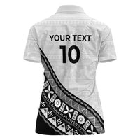 Custom Fijian Rugby Women Polo Shirt Tapa Pattern and Palm Tree Tribal LT03 - Polynesian Pride