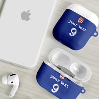 Custom Fijian Football AirPods Case Tapa Pattern and Shark Tribal LT03 - Polynesian Pride