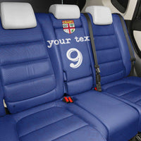 Custom Fijian Football Back Car Seat Cover Tapa Pattern and Shark Tribal LT03 - Polynesian Pride