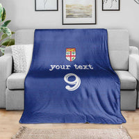 Custom Fijian Football Blanket Tapa Pattern and Shark Tribal LT03 - Polynesian Pride