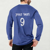 Custom Fijian Football Button Sweatshirt Tapa Pattern and Shark Tribal LT03 - Polynesian Pride