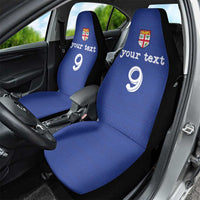 Custom Fijian Football Car Seat Cover Tapa Pattern and Shark Tribal LT03 - Polynesian Pride