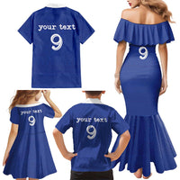 Custom Fijian Football Family Matching Mermaid Dress and Hawaiian Shirt Tapa Pattern and Shark Tribal