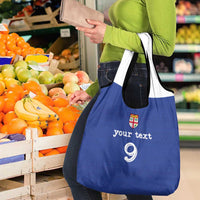 Custom Fijian Football Grocery Bag Tapa Pattern and Shark Tribal LT03 - Polynesian Pride