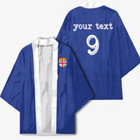Custom Fijian Football Kimono Tapa Pattern and Shark Tribal