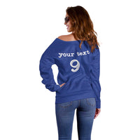 Custom Fijian Football Off Shoulder Sweater Tapa Pattern and Shark Tribal LT03 - Polynesian Pride
