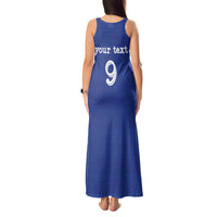 Custom Fijian Football Tank Maxi Dress Tapa Pattern and Shark Tribal LT03 - Polynesian Pride