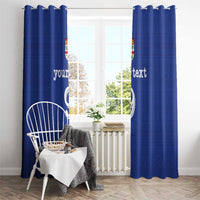 Custom Fijian Football Window Curtain Tapa Pattern and Shark Tribal LT03 - Polynesian Pride