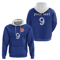 Custom Fijian Football Zip Hoodie Tapa Pattern and Shark Tribal LT03 - Polynesian Pride