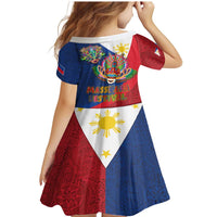 Philippines MassKara Family Matching Mermaid Dress and Hawaiian Shirt Filipino Carnival Mask and Polynesian Pattern