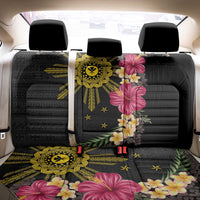 Hawaii and Philippines Together Back Car Seat Cover Hibiscus Flower and Sun Badge Polynesian Pattern Coloful