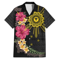 Hawaii and Philippines Together Family Matching Mermaid Dress and Hawaiian Shirt Hibiscus Flower and Sun Badge Polynesian Pattern Coloful