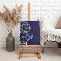 Samoan Siapo Art Tattoo Polynesian Pattern Canvas Wall Art Navy Color LT03 - Polynesian Pride