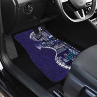 Samoan Siapo Art Tattoo Polynesian Pattern Car Mats Navy Color LT03 - Polynesian Pride