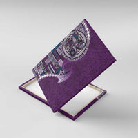 Samoan Siapo Art Tattoo Polynesian Pattern Canvas Wall Art Purple Color LT03 With Frame Purple - Polynesian Pride