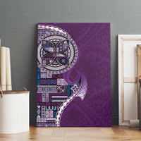 Samoan Siapo Art Tattoo Polynesian Pattern Canvas Wall Art Purple Color LT03 - Polynesian Pride